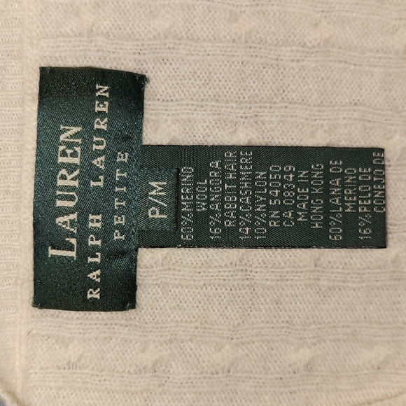 Vintage.  Lauren Ralph Lauren. Wool-angora-cashmere-nylon women's size P/M - Picture 2 of 12